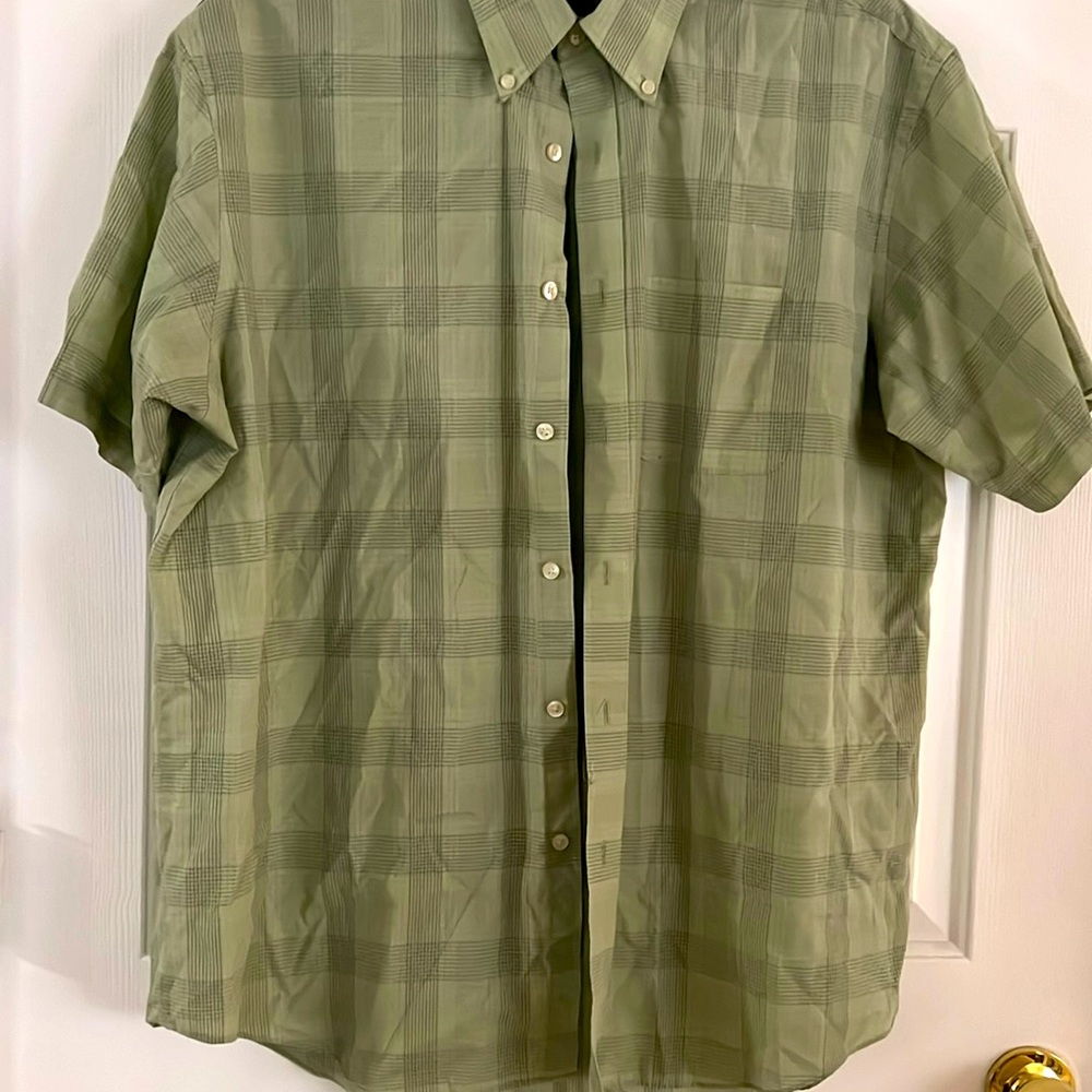 Men Van Heusen Plaid Shirt Size XXL